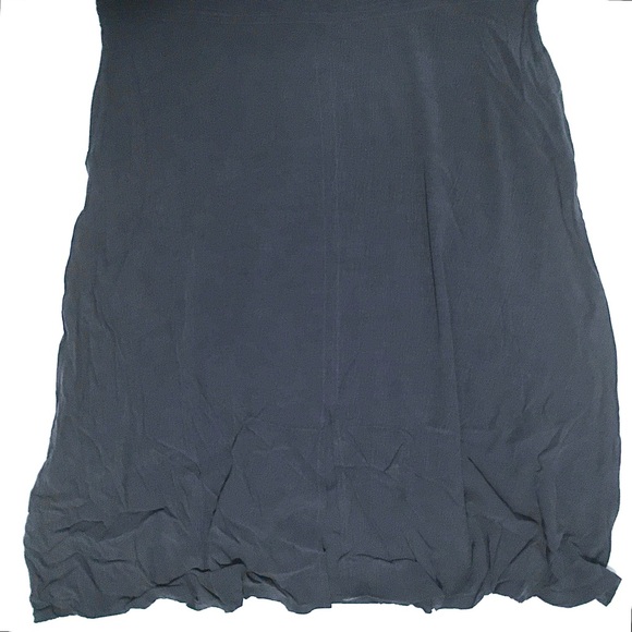 7115 by Szeki Dress Midi Sleeveless Tank Blouson Maxi Tencel Rayon Grey Black L - Picture 14 of 16